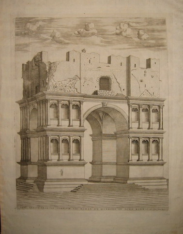 Anonimo (ed. Antoine Lafrery 1512-1577) Iani Quadrifrontis Templum Romae in Foro Boario. Ant. Lafreri formis, Romae 1564 1564 Roma 